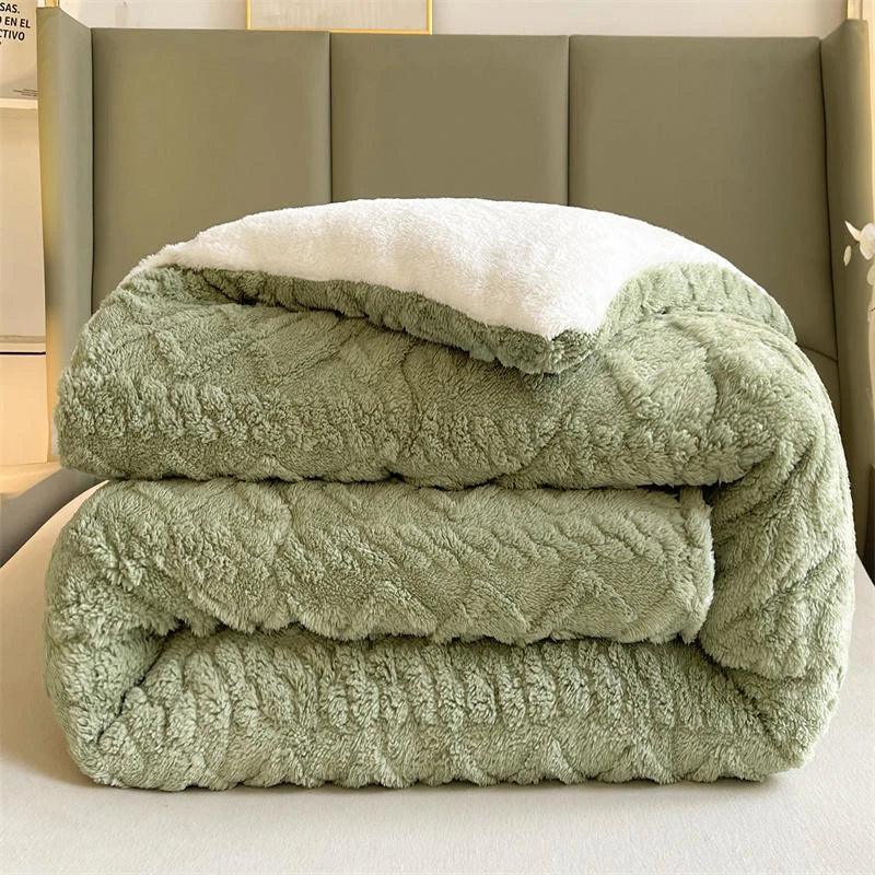 Super Thick Winter Blanket – Artificial Lamb Cashmere Weighted Comforter - OneSmartZone