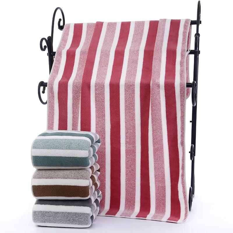 Striped Pattern Towel Set – Soft & Absorbent - OneSmartZone