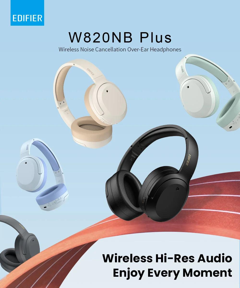 Edifier W820NB Plus Wireless Noise-Canceling Headphones – 43dB ANC, Hi-Res Audio, 49H Playtime - OneSmartZone