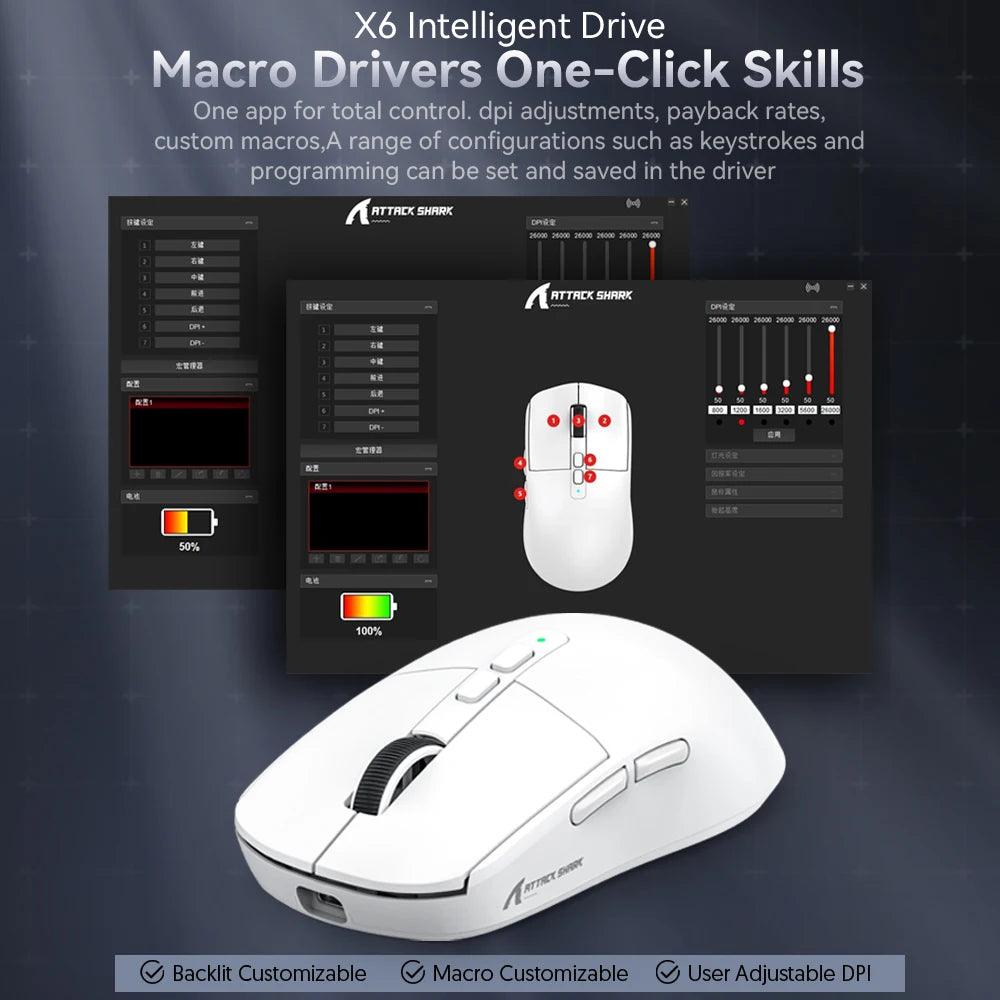 X6 HyperTrack™ – Wireless Gaming Mouse with 26K DPI & RGB - OneSmartZone