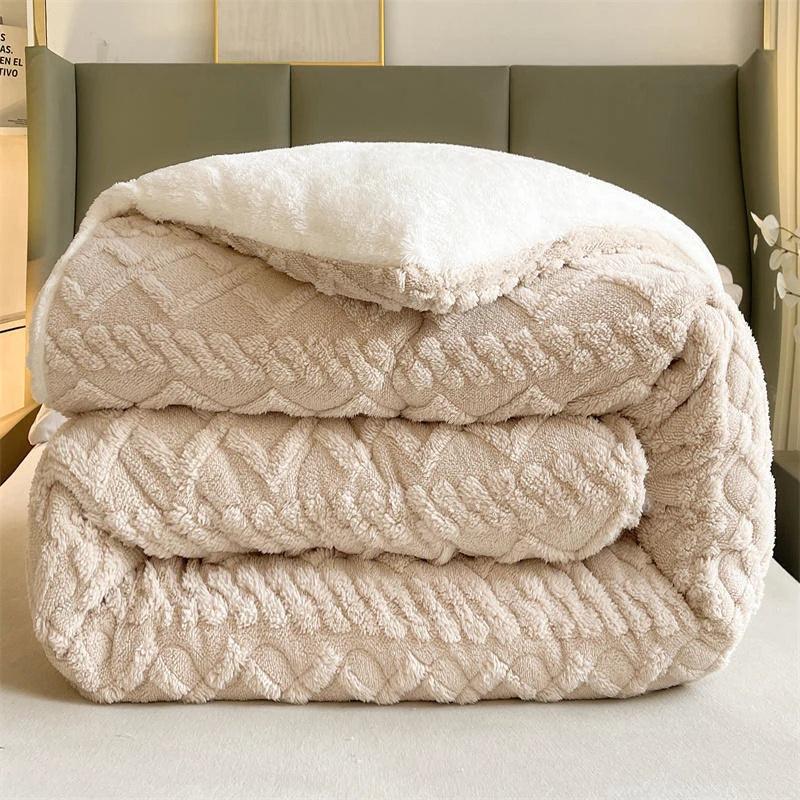 Super Thick Winter Blanket – Artificial Lamb Cashmere Weighted Comforter - OneSmartZone