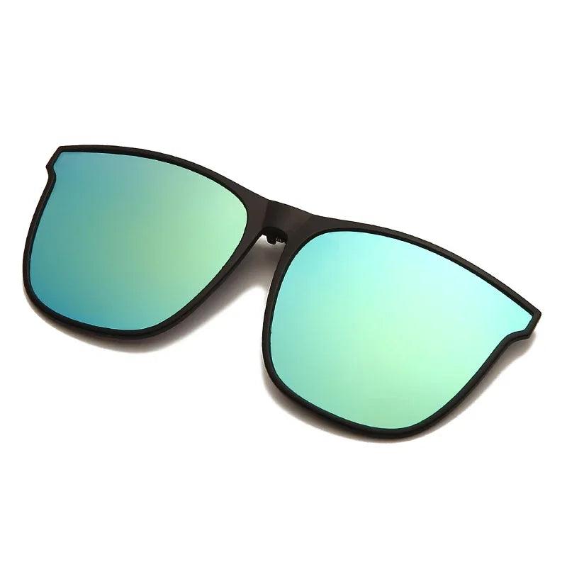 Polarized Clip-On Sunglasses – Anti-Glare, Night Vision, Vintage Square - OneSmartZone