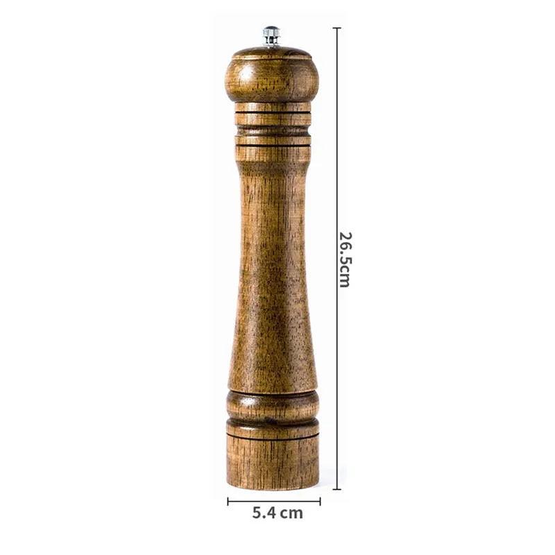 Classical Oak Wood Pepper & Spice Mill Grinder Set - Adjustable Ceramic Grinding Core - OneSmartZone