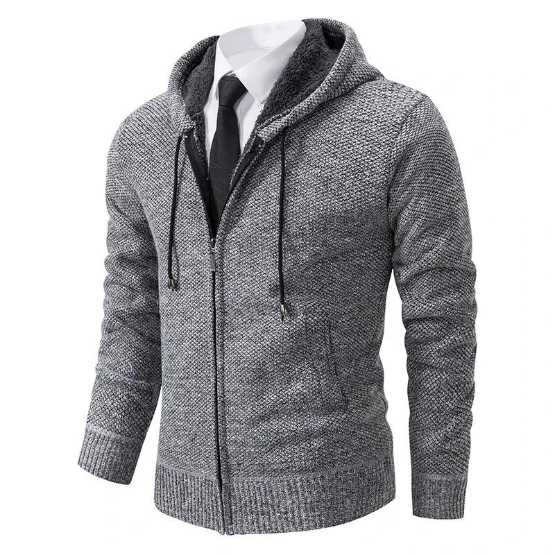 Men's Casual Sports Jacket - Autumn & Winter Fleece Zipper Cardigan with Stand Collar - OneSmartZone