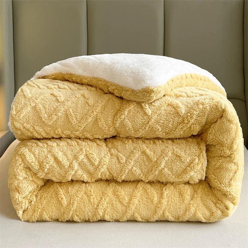 Super Thick Winter Blanket – Artificial Lamb Cashmere Weighted Comforter - OneSmartZone