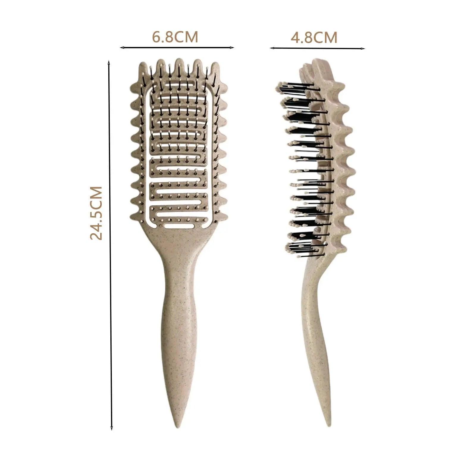 Curly Hair & Beard Styling Brush – Hollow Out Detangling & Curl Defining Multi-Purpose Comb - OneSmartZone