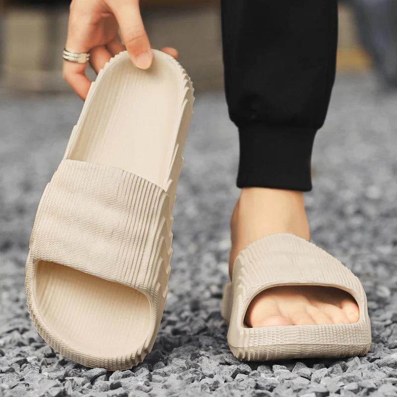 Soft Home Slippers – Skid-Proof Indoor Flip Flops for Men & Women - OneSmartZone