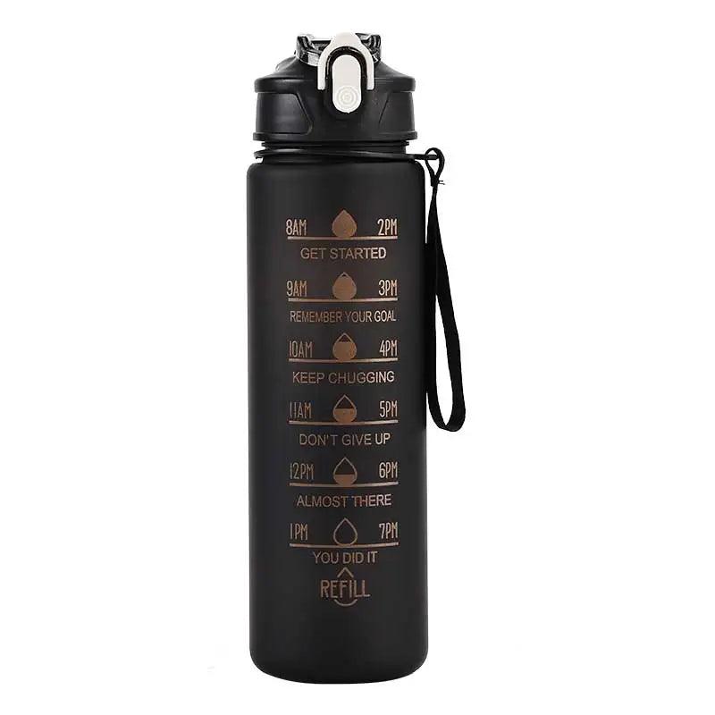 AquaPulse™ – Sports Water Bottle with Time Tracker & Straw - OneSmartZone