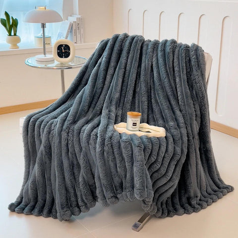 Thick Striped Multifunctional Blanket - OneSmartZone