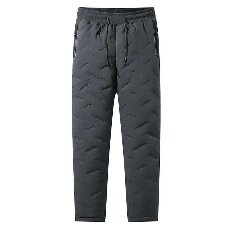 Winter Down Cotton Pants – Men’s Casual Waterproof Jogger Outdoor Cold-Proof Ski Pants (Up to 7XL) - OneSmartZone