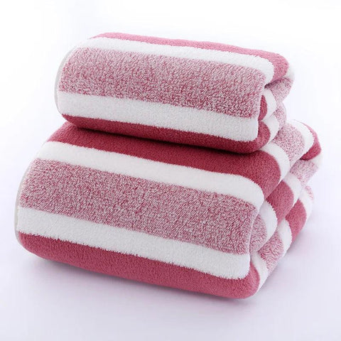 Striped Pattern Towel Set – Soft & Absorbent - OneSmartZone