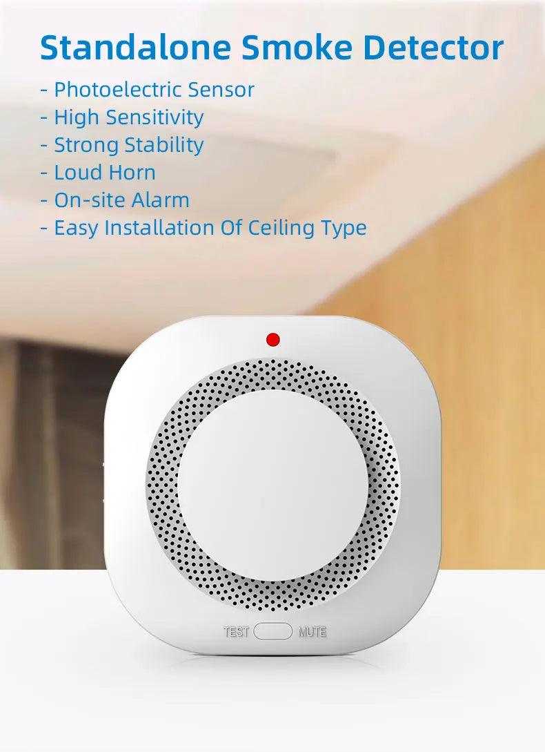 Independent Smoke Detector Sensor for Home & Warehouse Security – Smart Fire Alarm with Replaceable Battery - OneSmartZone