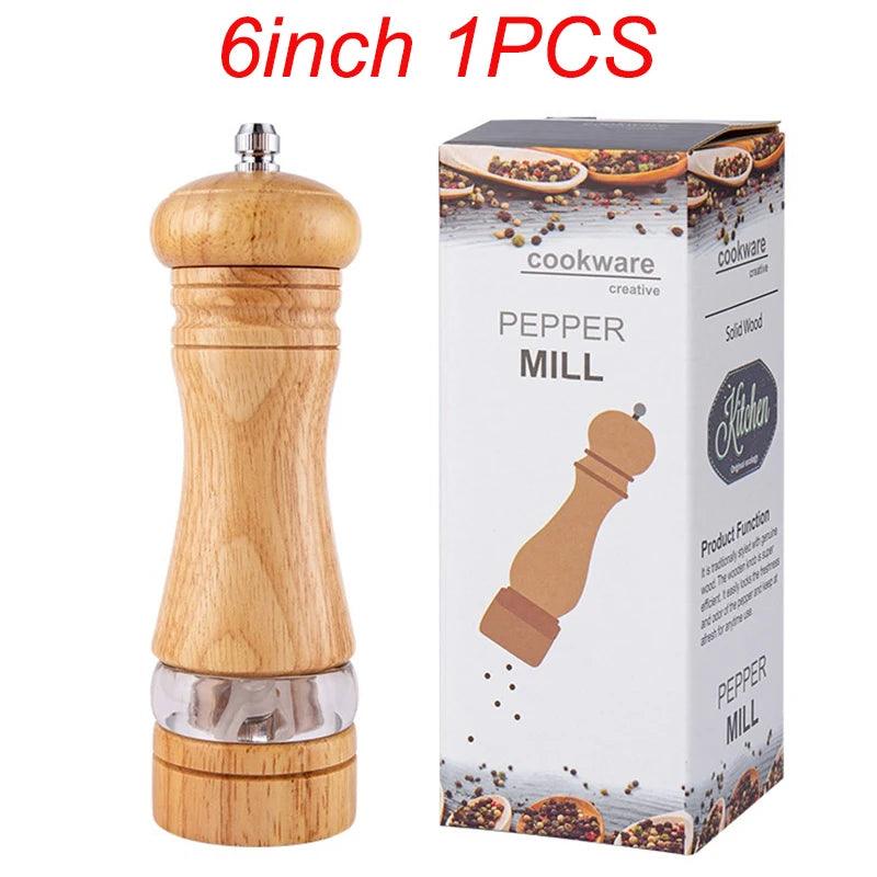 Manual Pepper Grinder Wooden Salt & Pepper Mills – Multi-purpose Spice Tool for Kitchen - OneSmartZone