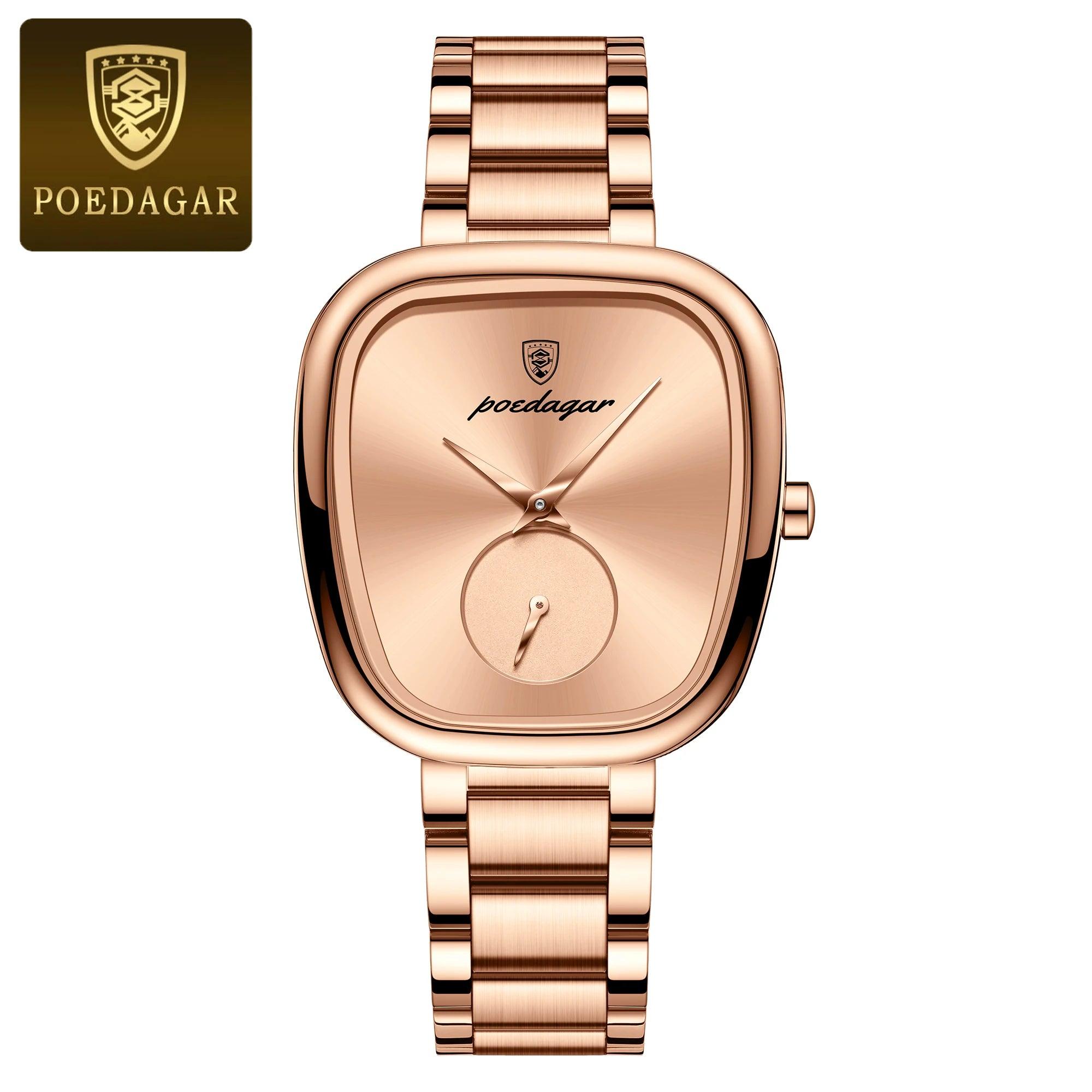 POEDAGAR Luxury Women's Watch – Waterproof Stainless Steel Quartz, Elegant Female Timepiece - OneSmartZone