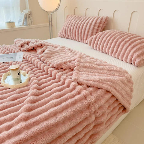 Thick Striped Multifunctional Blanket - OneSmartZone