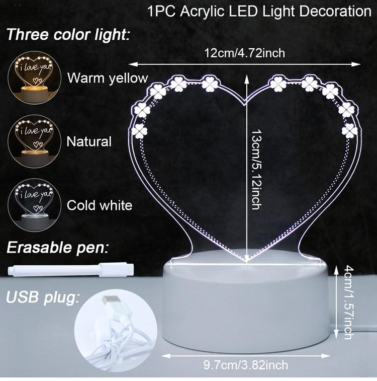 Note Board Creative USB Led Night Light