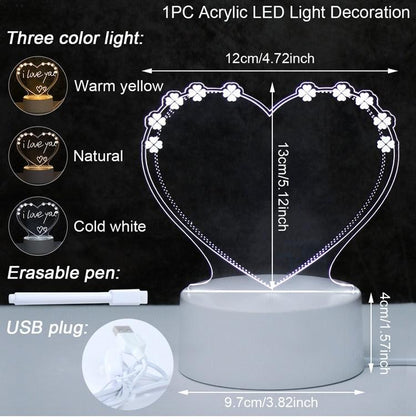 Note Board Creative USB Led Night Light