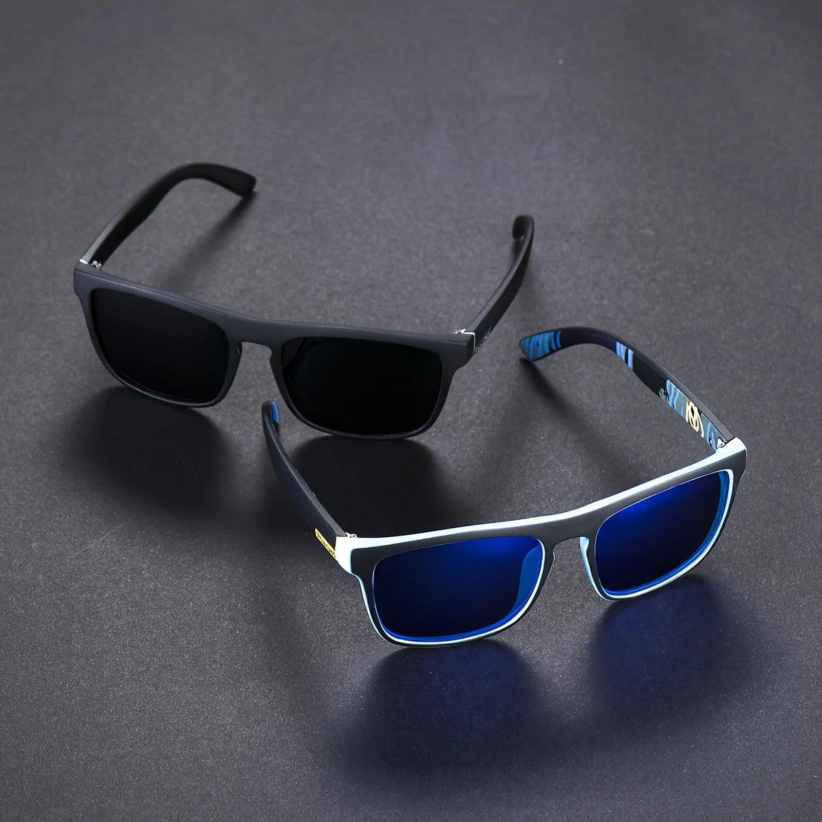 2pcs Square Polarized Sunglasses – Anti-Glare Shades for Summer, Travel & Fishing - OneSmartZone