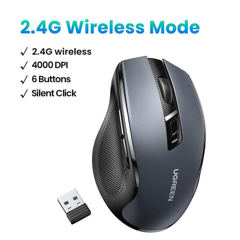 UGREEN SilentPro™ – Ergonomic Wireless Mouse with 4000 DPI - OneSmartZone