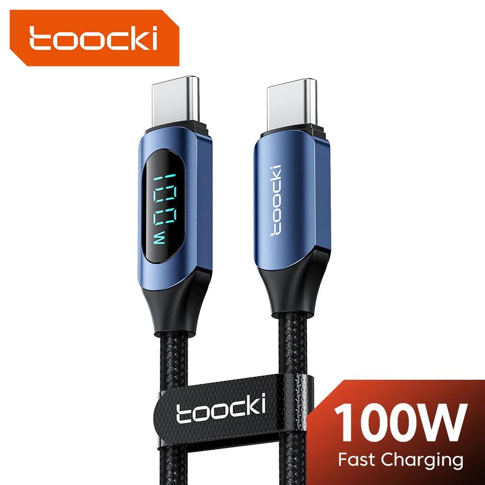 Toocki PowerLink 100W – USB-C to USB-C PD Fast Charging Cable with Display - OneSmartZone