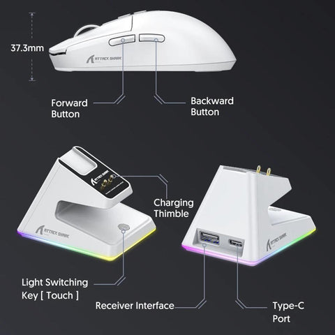 X6 HyperTrack™ – Wireless Gaming Mouse with 26K DPI & RGB - OneSmartZone