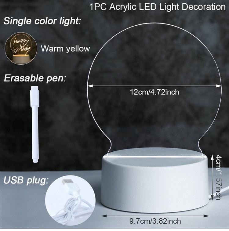 Note Board Creative USB Led Night Light