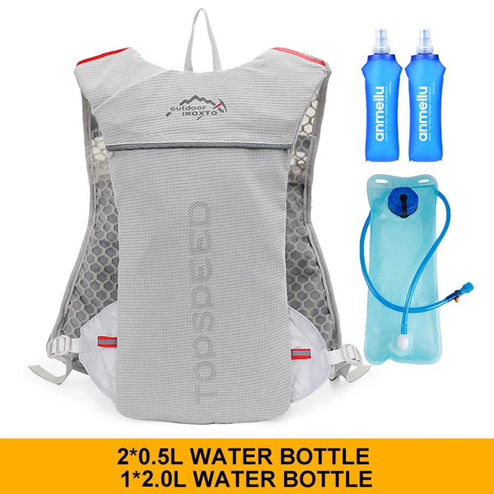 5L Ultralight Hydration Running Vest – Breathable Marathon & Cycling Backpack with 500ML Water Bottle - OneSmartZone