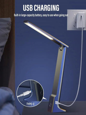 LED Folding Desk Lamp – USB Rechargeable, Touch Control, Dimmable, Eye Protection - OneSmartZone