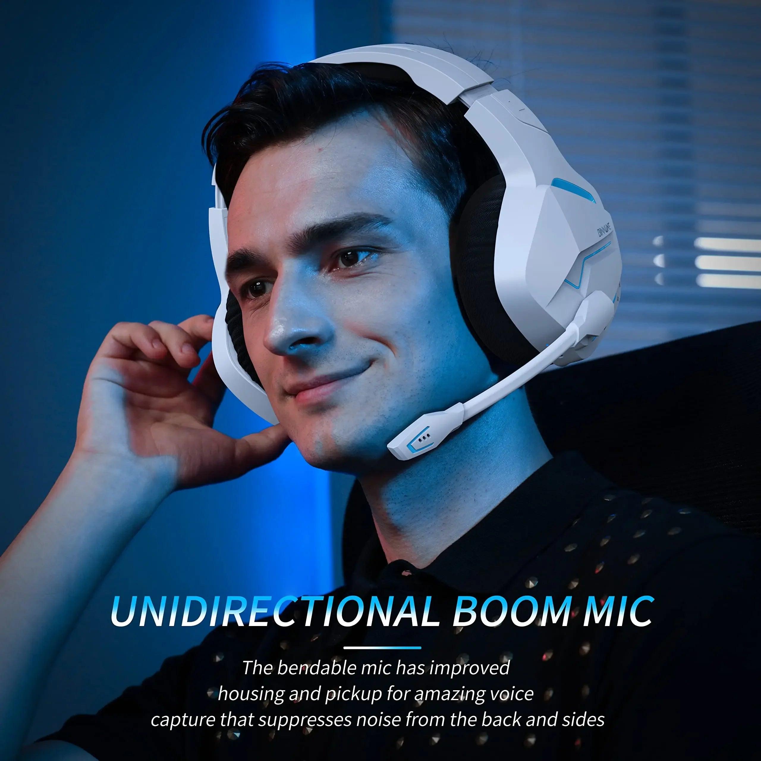 "BINNUNE BW01 Wireless Gaming Headset – Compatible with PC, PS4, PS5, Laptop" - OneSmartZone