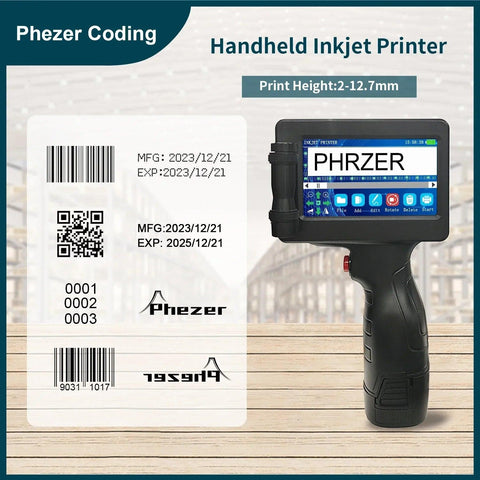 Phezer P17 Handheld Inkjet Printer – Date, Logo & QR Code Labeling - OneSmartZone