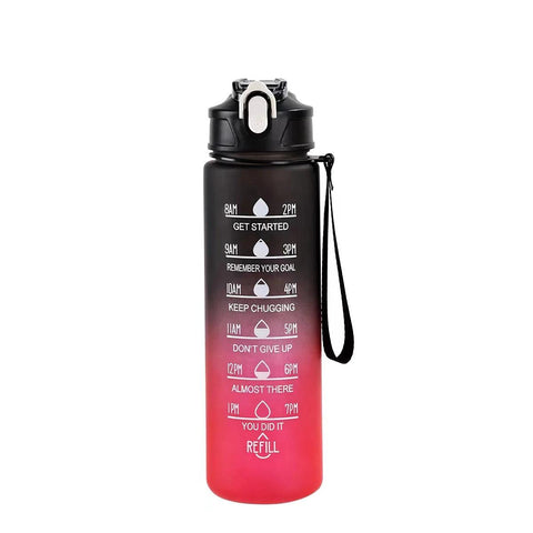 AquaPulse™ – Sports Water Bottle with Time Tracker & Straw - OneSmartZone