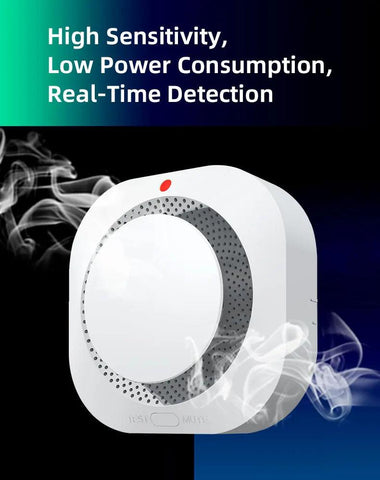 Independent Smoke Detector Sensor for Home & Warehouse Security – Smart Fire Alarm with Replaceable Battery - OneSmartZone