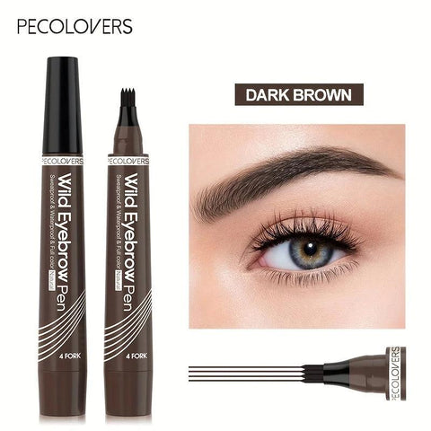 6 Colors Eyebrow Pen - Waterproof 4 Split Tip Eyebrow Tattoo Liquid Pencil - OneSmartZone