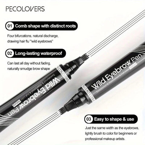 6 Colors Eyebrow Pen - Waterproof 4 Split Tip Eyebrow Tattoo Liquid Pencil - OneSmartZone