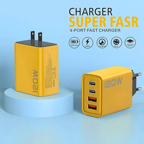 PowerFlow™ 4-Port USB-C PD Fast Charger - OneSmartZone