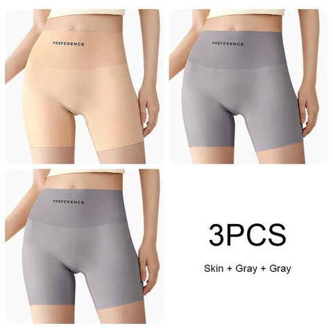 3PCS Plus-Size Protective Seamless Shorts – Ice Silk Safety Shorts for Women - OneSmartZone