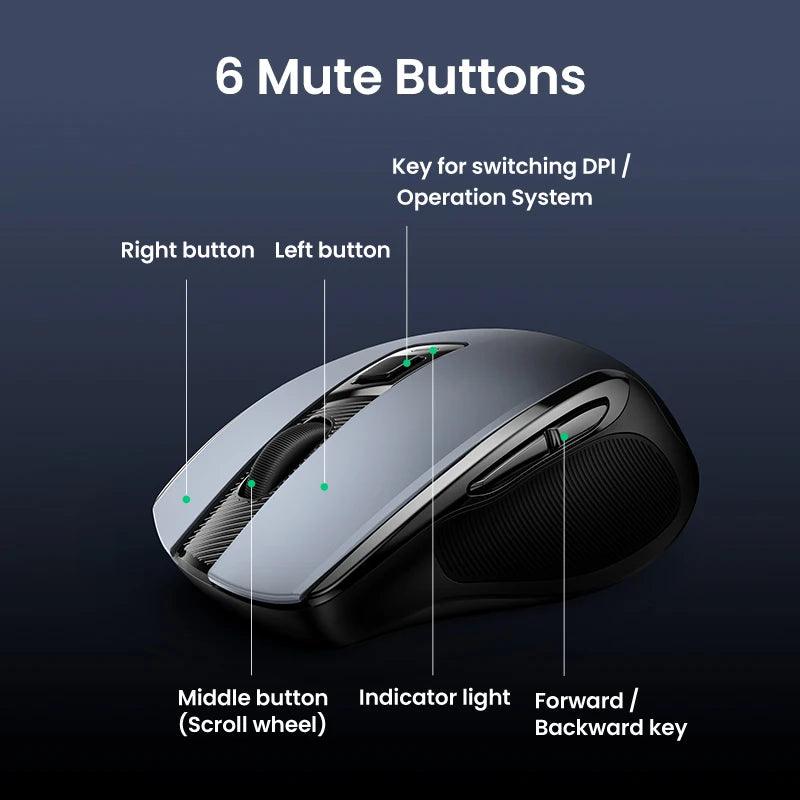 UGREEN SilentPro™ – Ergonomic Wireless Mouse with 4000 DPI - OneSmartZone