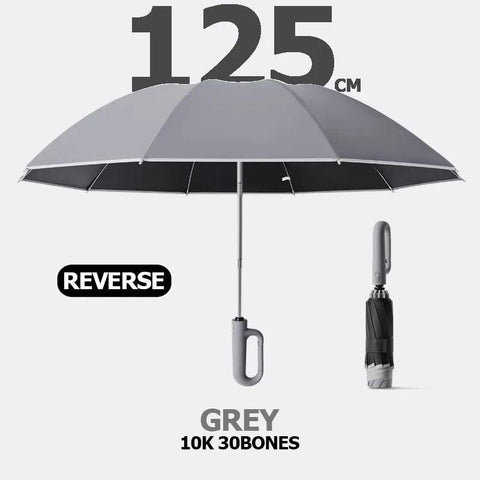 Large Windproof Automatic Umbrella – UV Protection & Reflective Stripes - OneSmartZone