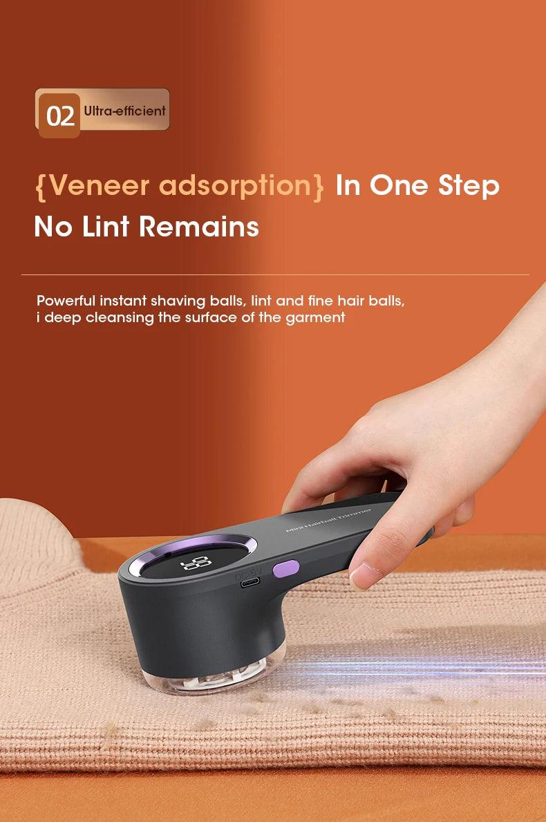 LED Digital Electric Lint Remover – USB Rechargeable Fabric Shaver for Clothing & Sweaters - OneSmartZone