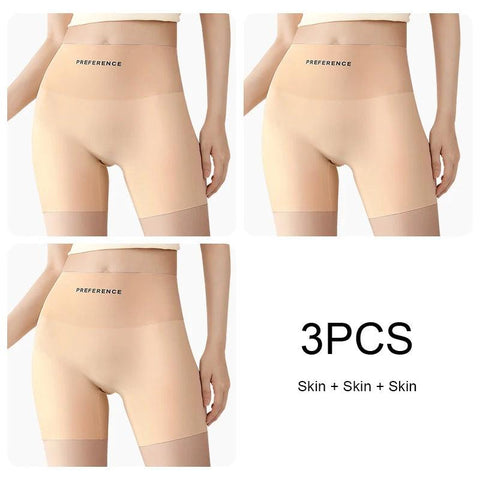 3PCS Plus-Size Protective Seamless Shorts – Ice Silk Safety Shorts for Women - OneSmartZone