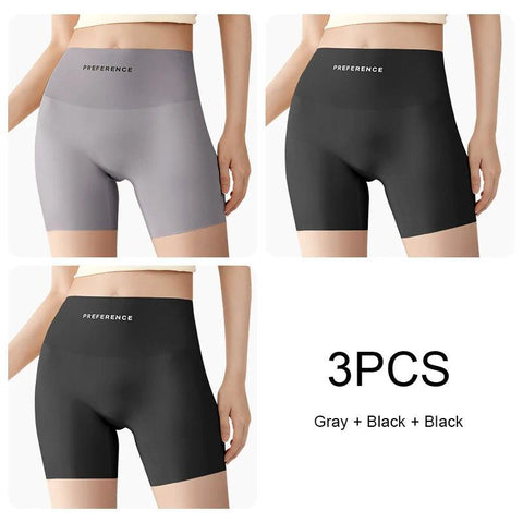 3PCS Plus-Size Protective Seamless Shorts – Ice Silk Safety Shorts for Women - OneSmartZone