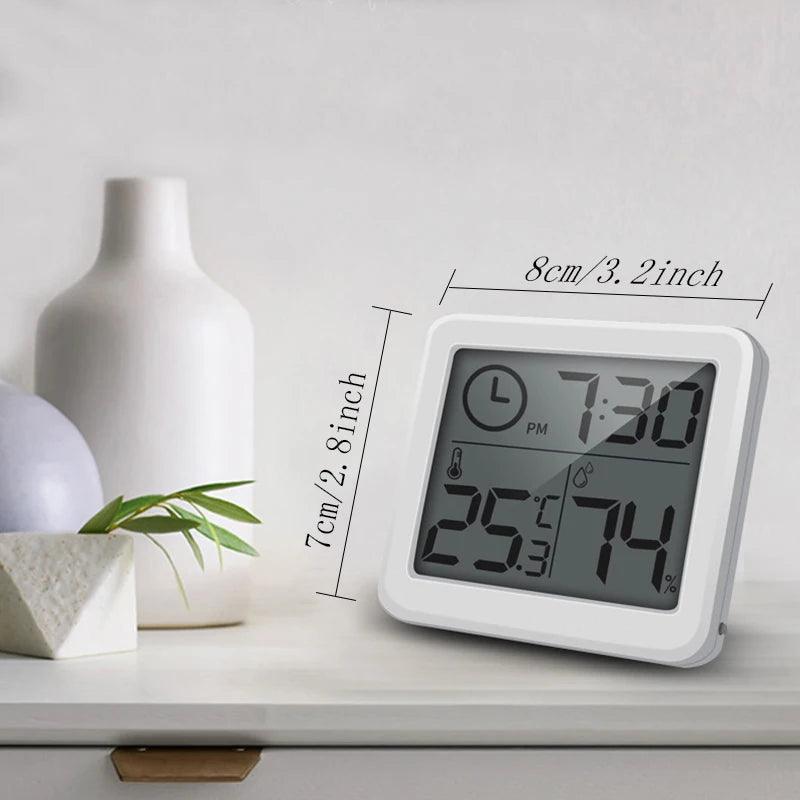 Digital Clock with Temperature & Humidity - Desk & Wall Clock for Home, Kitchen, Office - OneSmartZone