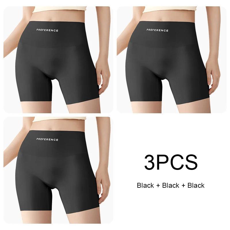 3PCS Plus-Size Protective Seamless Shorts – Ice Silk Safety Shorts for Women - OneSmartZone