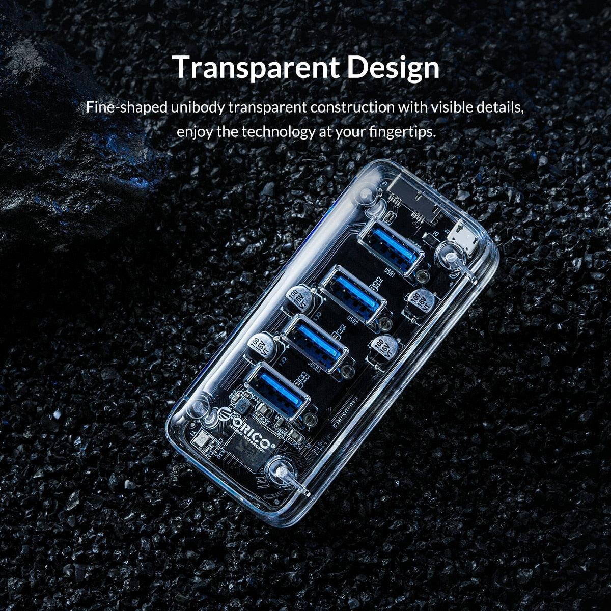 Clear USB Hub 4-Port