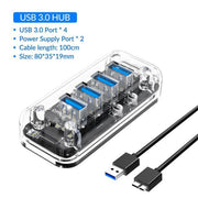 Clear USB Hub 4-Port